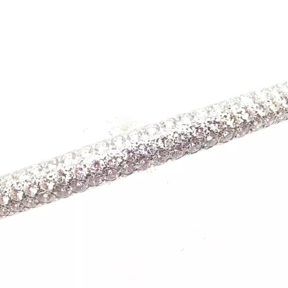 Authentic! Van Cleef & Arpels Eve 18k White Gold Diamond Bangle Bracelet Paper - Picture 10 of 11